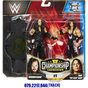 WWE UNDERTAKER & BRET HIT MAN HART - BATTLE PACK CHAMPIONSHIP SHOWDOWN SERIES 8