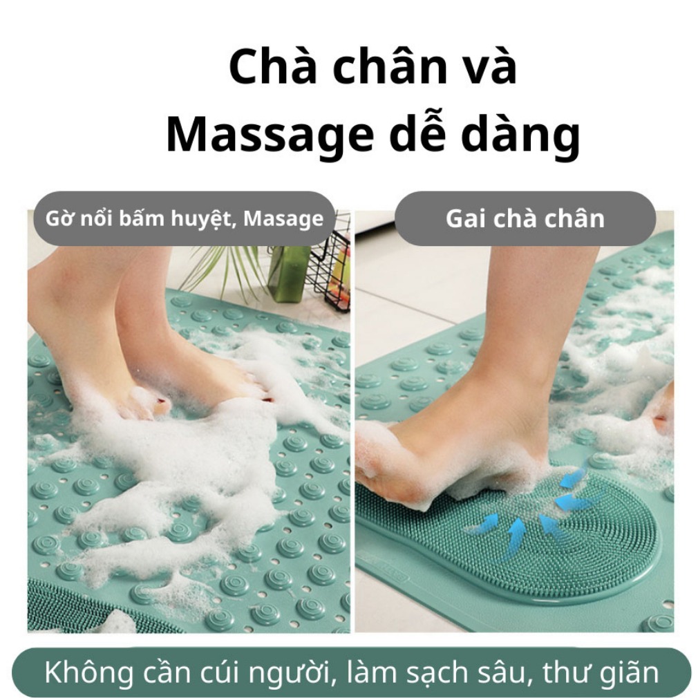 Thảm Chống Trượt Nhà Tắm Massage Chân, Thảm Lót Sàn Nhà Tắm Có Gai Mát Xa Chà Chân