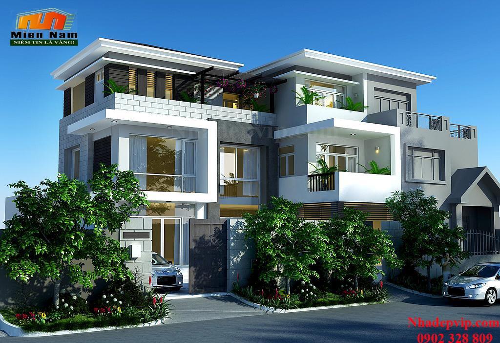 Xây dựng biệt thự hiện đại Chị Hoàng Oanh Quận 12 Xây dựng biệt thự hiện đại Chị Hoàng Oanh Quận 12