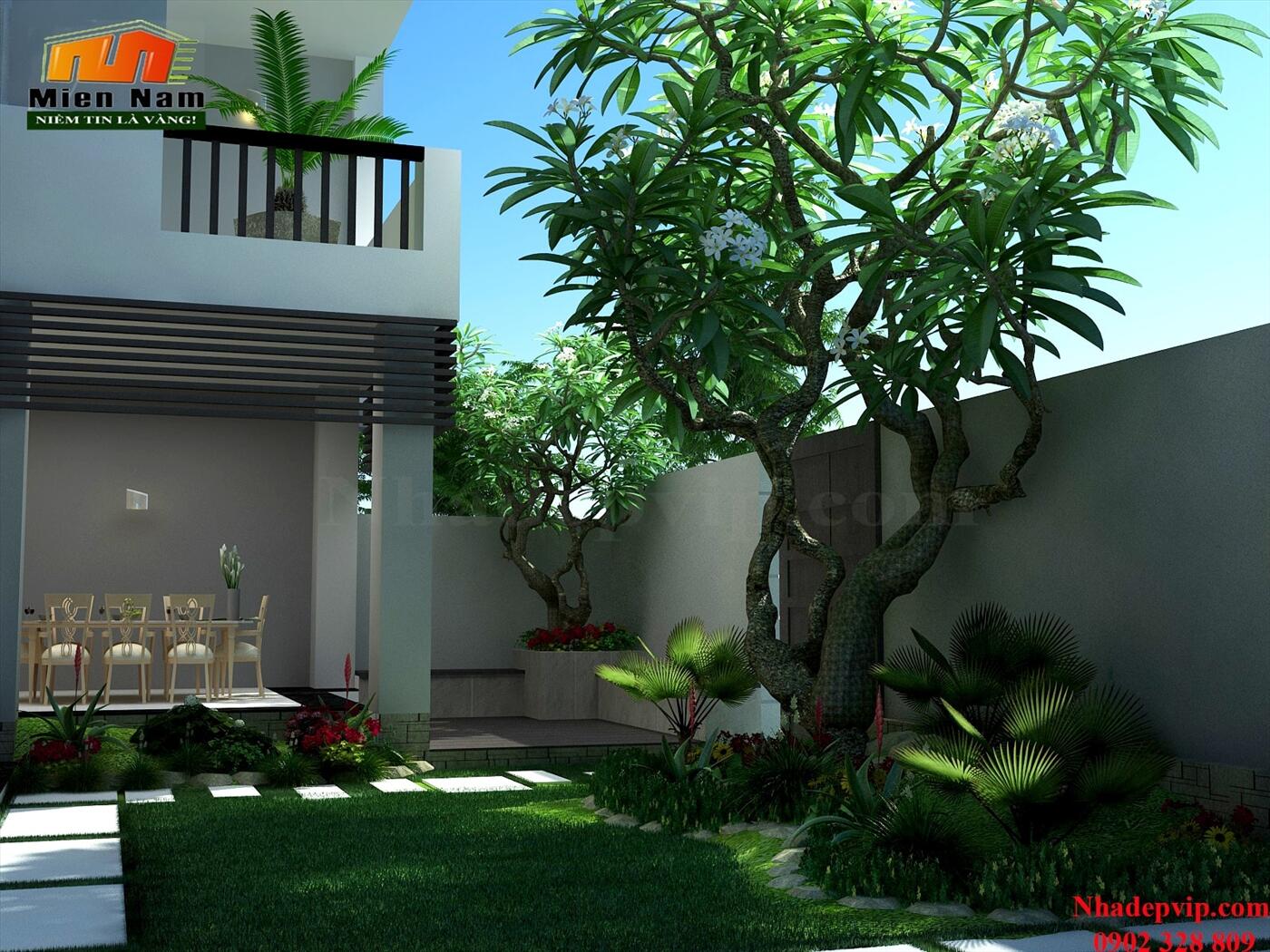 Xây dựng biệt thự hiện đại Chị Hoàng Oanh Quận 12 Xây dựng biệt thự hiện đại Chị Hoàng Oanh Quận 12