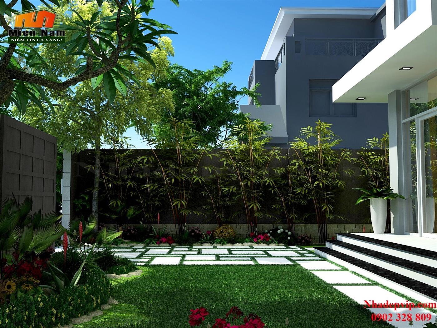 Xây dựng biệt thự hiện đại Chị Hoàng Oanh Quận 12 Xây dựng biệt thự hiện đại Chị Hoàng Oanh Quận 12