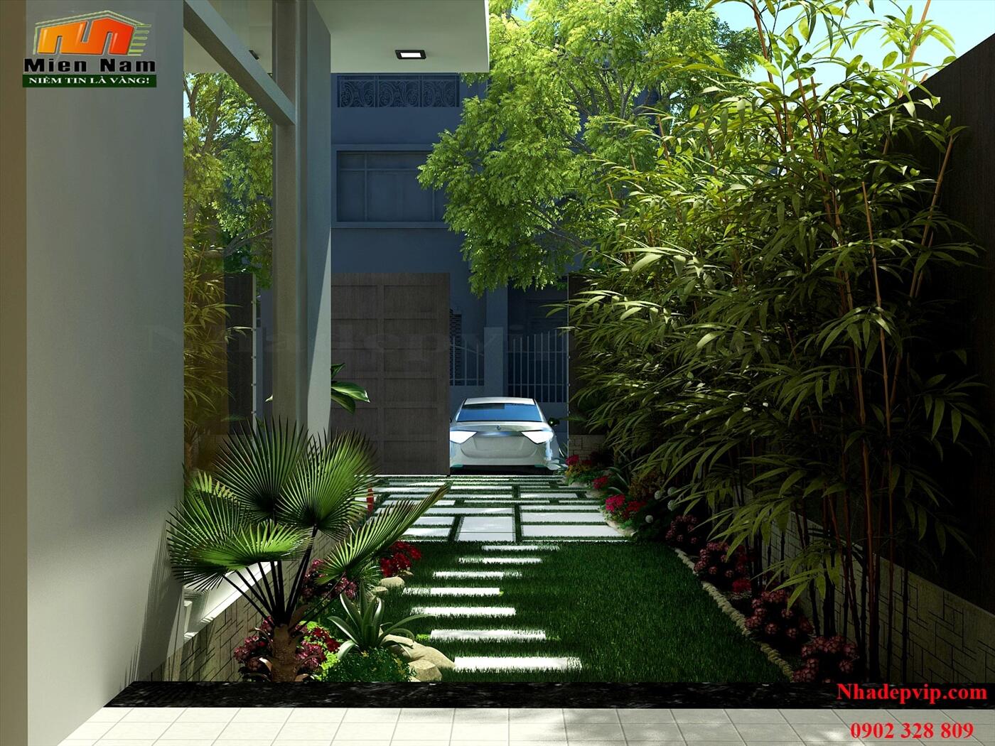 Xây dựng biệt thự hiện đại Chị Hoàng Oanh Quận 12 Xây dựng biệt thự hiện đại Chị Hoàng Oanh Quận 12