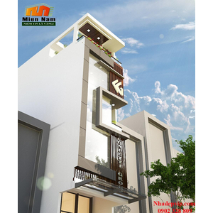 Xây nhà phố đẹp gia đình Chú Bảo Tiền Giang