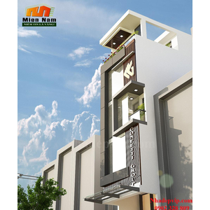 Xây nhà phố đẹp gia đình Chú Bảo Tiền Giang