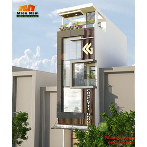 Xây nhà phố đẹp gia đình Chú Bảo Tiền Giang