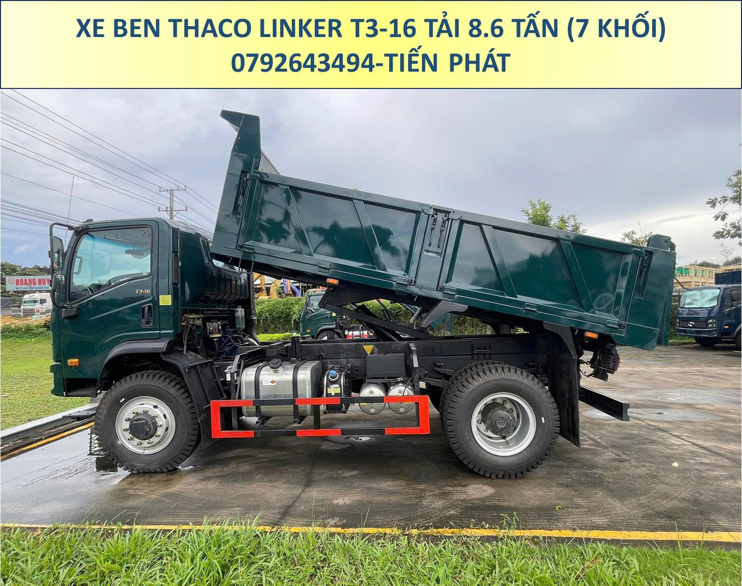 XE BEN 2 CẦU THACO LINKER T3-16 TẢI 8.6 TẤN THÙNG 7 KHỐI