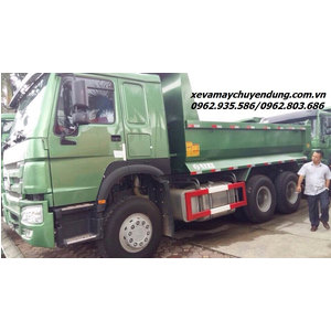 XE BEN HOWO 3 CHÂN 371 HP THÙNG ĐÚC