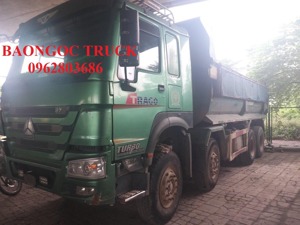Dongfeng 4 chân cũ 18 tấn thùng dài xe tải Hoàng Huy đã qua sử dụng