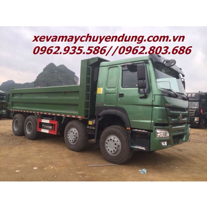XE BEN HOWO 4 CHÂN THÙNG ĐÚC 12 LÁ NHÍP