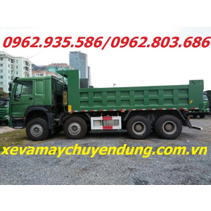 XE BEN HOWO 4 CHÂN THÙNG VUÔNG 12 LÁ NHÍP