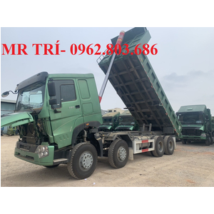 Xe ben howo 4 chân thùng vuông bản đặc biệt 2 ghế hơi