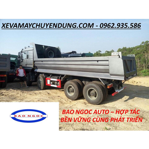 XE BEN SHACMAN 4 CHÂN MÁY 380 THÙNG DÀI 6,3 M