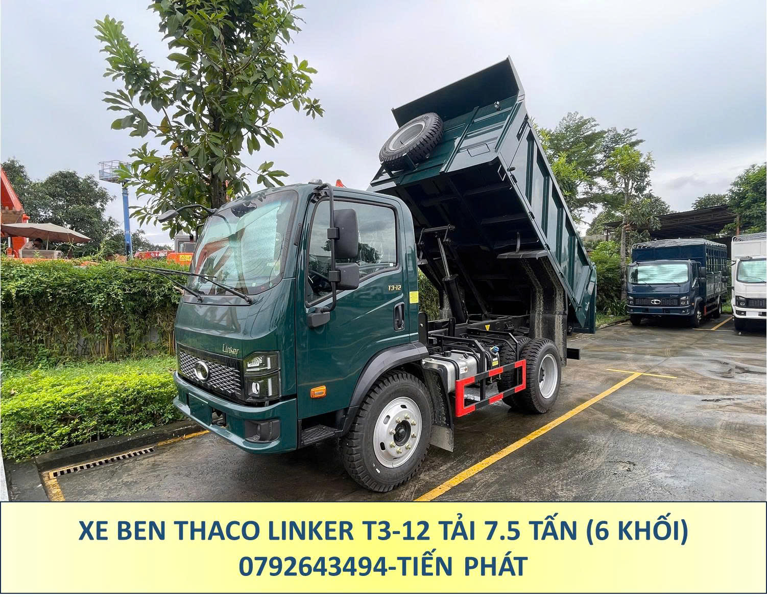 XE BEN THACO LINKER T3-12 TẢI 7.5 TẤN THÙNG 6 KHỐI