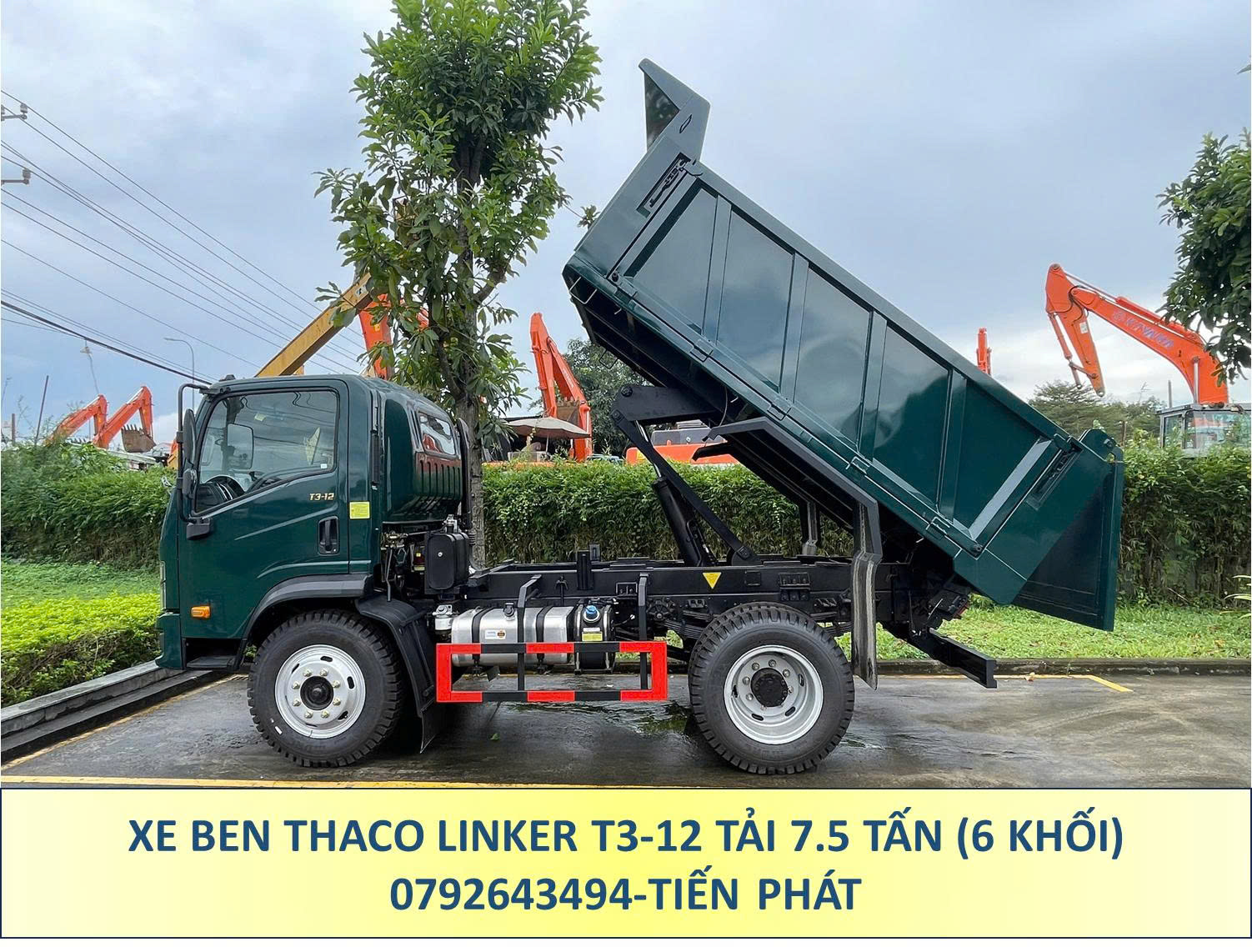 XE BEN THACO LINKER T3-12 TẢI 7.5 TẤN THÙNG 6 KHỐI