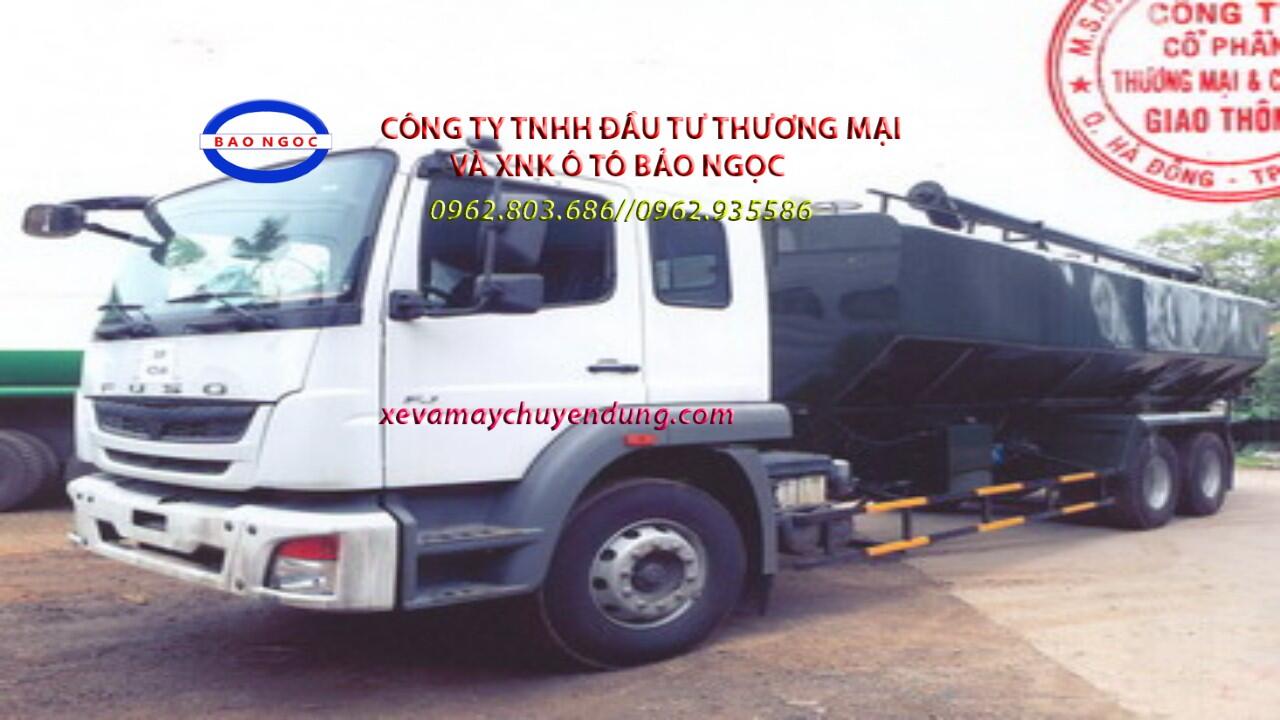 XE BỒN CHỞ CÁM, THỨC ĂN GIA SÚC 22 M3 FUSO