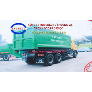 Xe chở rác 21 khối thùng rời howo 3 chân