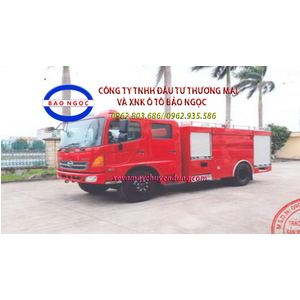 Xe cứu hỏa chữa cháy HINO FG chứa 5 khối nước 1 khối bọt