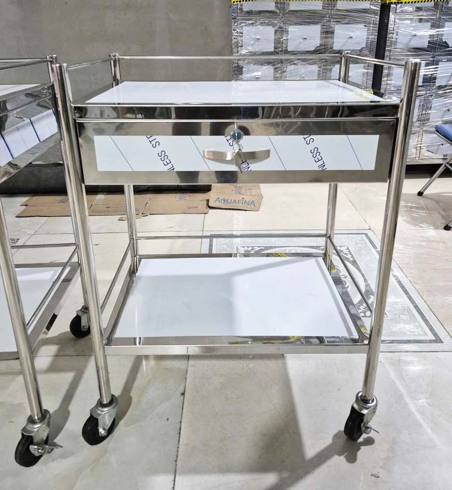 Xe đẩy inox 2 tầng 35 x 50 (có hộc)