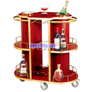 XE ĐẨY PHỤC VỤ RƯỢU CHO NHÀ HÀNG