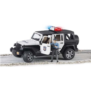 Xe đồ chơi Bruder cho trẻ mô hình Xe cảnh sát Jeep Wranger Rubicon và người