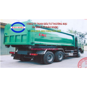 Xe chở rác 21 khối thùng rời howo 3 chân
