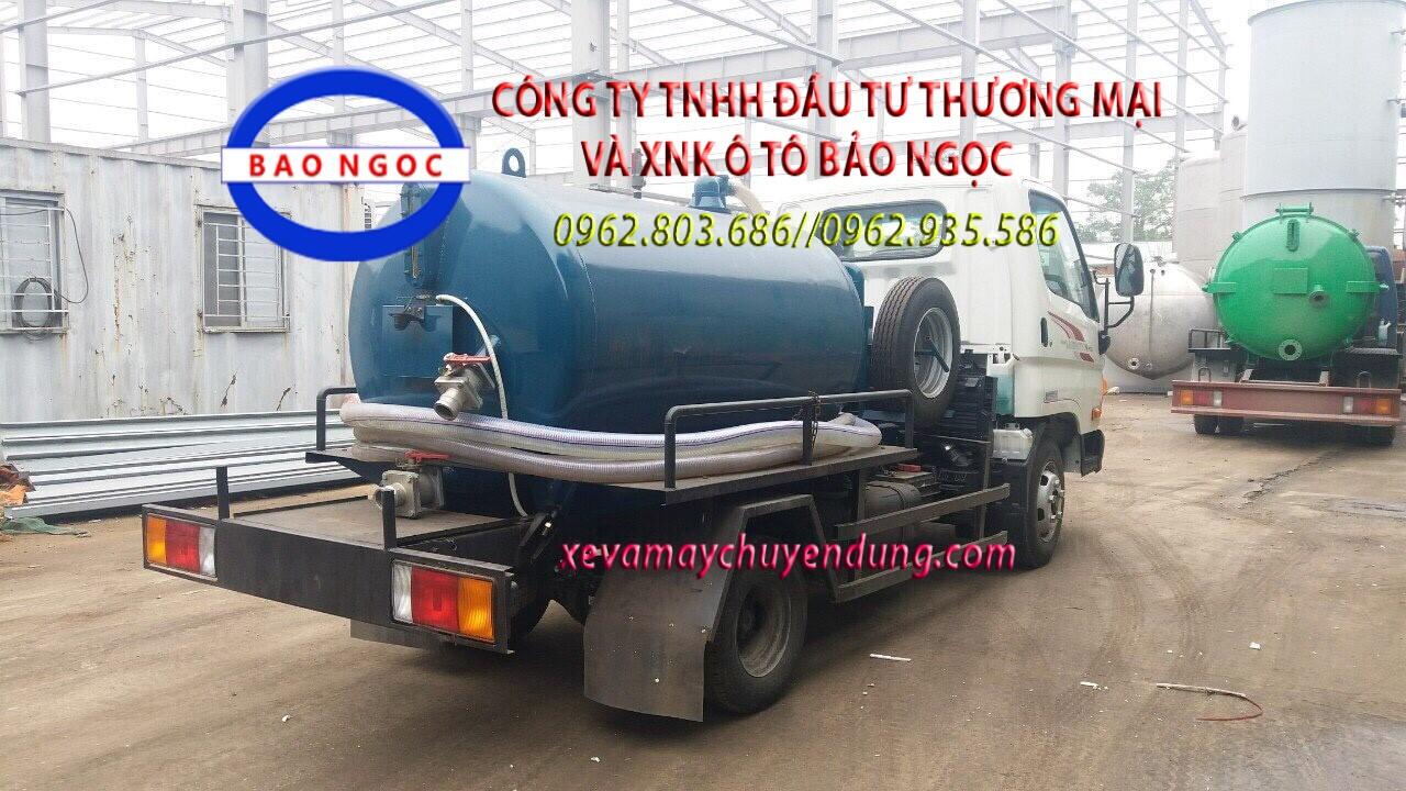 Xe hút bể phốt 2 khối (m3) hyundai