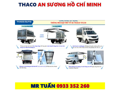 XE TẢI TF230 THÙNG MUI BẠT MỞ VỈ