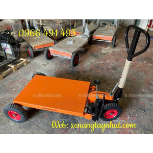 XE NÂNG BÀN 500KG SỬ DỤNG BÁNH HƠI