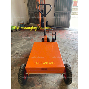 XE NÂNG BÀN 500KG SỬ DỤNG BÁNH HƠI