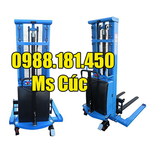 Xe nâng bán tự động 1.5 tấn 3.5m chân càng dịch chuyển hiệu Eoslift