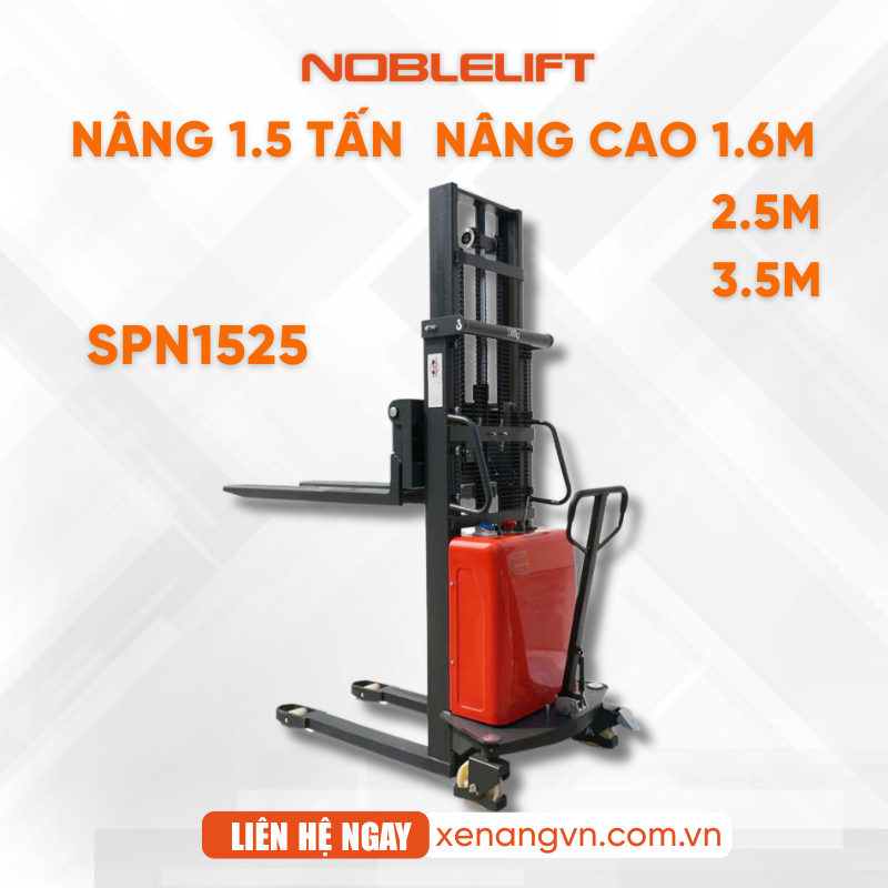 Xe nâng bán tự động 1.5 tấn Noblelift