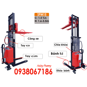 XE NÂNG BÁN TỰ ĐỘNG 1.5 TẤN - SPM15