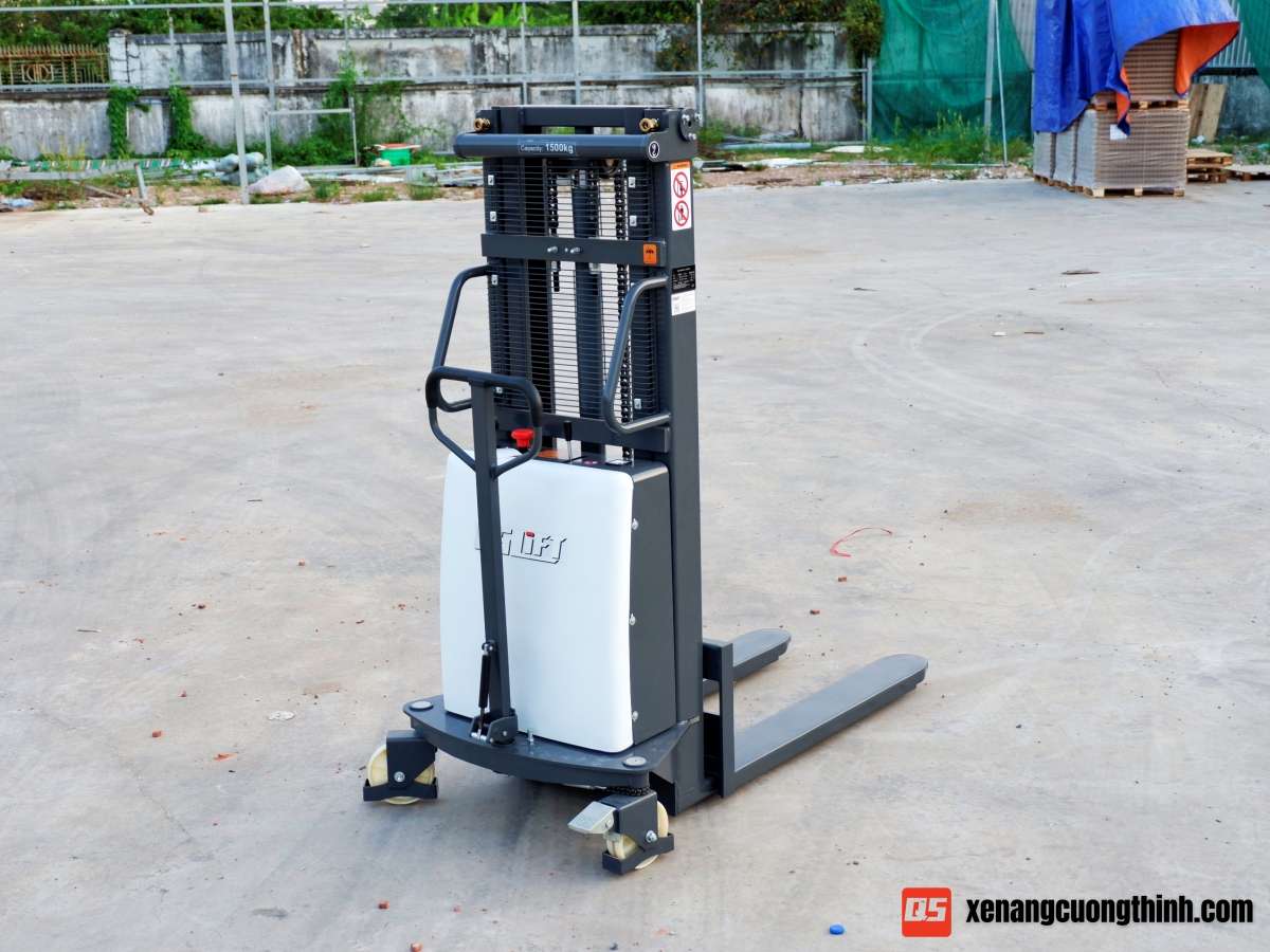 Xe nâng bán tự động - nâng điện đẩy tay 1.5 Tấn
