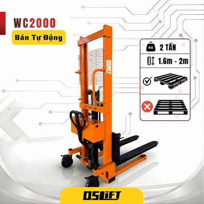 Xe Nâng Bán Tự Động 2 Tấn Cao 1.6m - 2m
