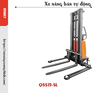 Xe nâng bán tự động 1.5 Tấn chân rộng dùng pallet 2 mặt | QSLift QSS15-SL