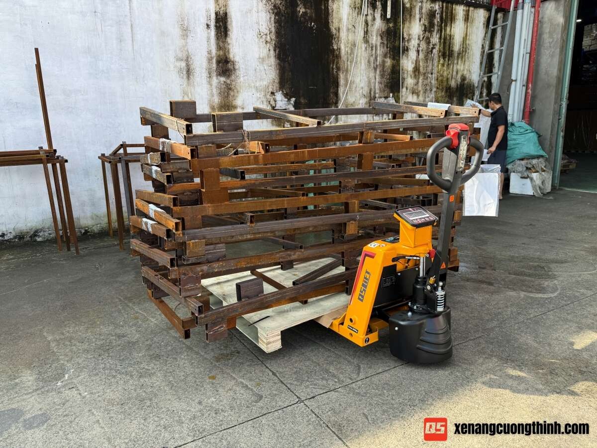 Xe Nâng Điện Thấp Gắn Cân Điện Tử | QSLift EPT20E-S