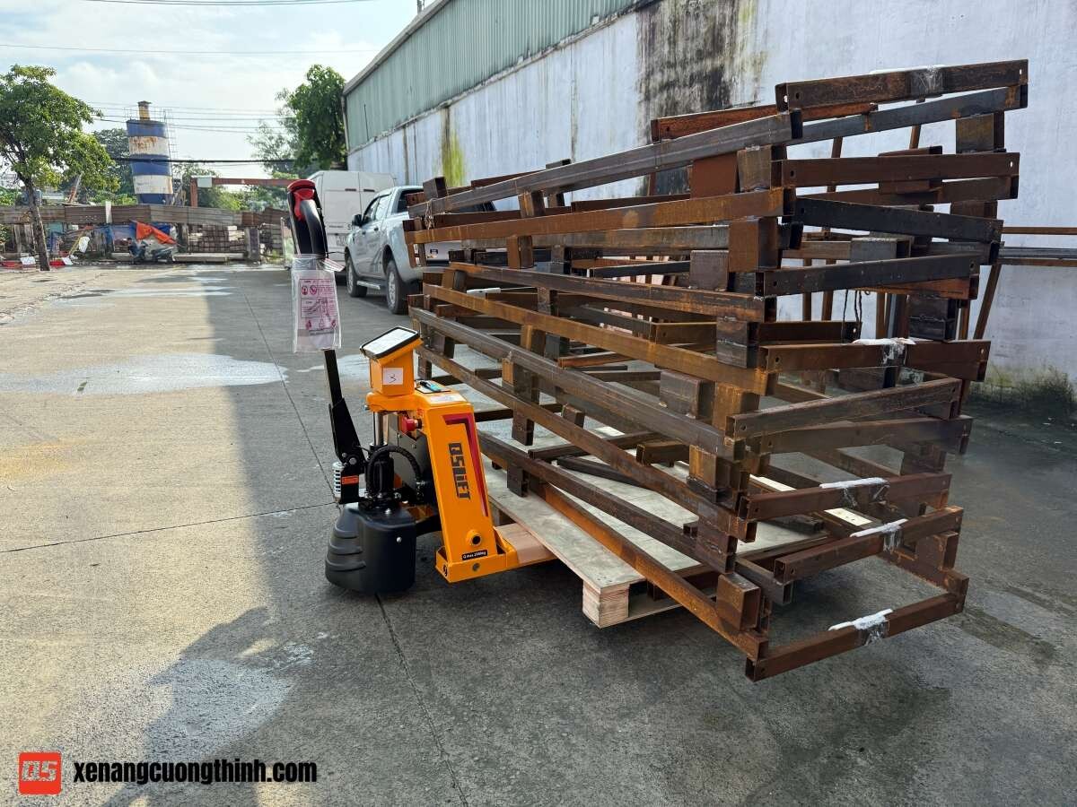 Xe Nâng Tay Điện Có Gắn Cân Điện Tử | Xe Nâng Cường Thịnh