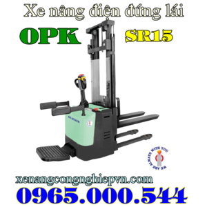 Xe nâng điện đứng lái 1.5 tấn 3 m Nhật Bản hiệu OPK