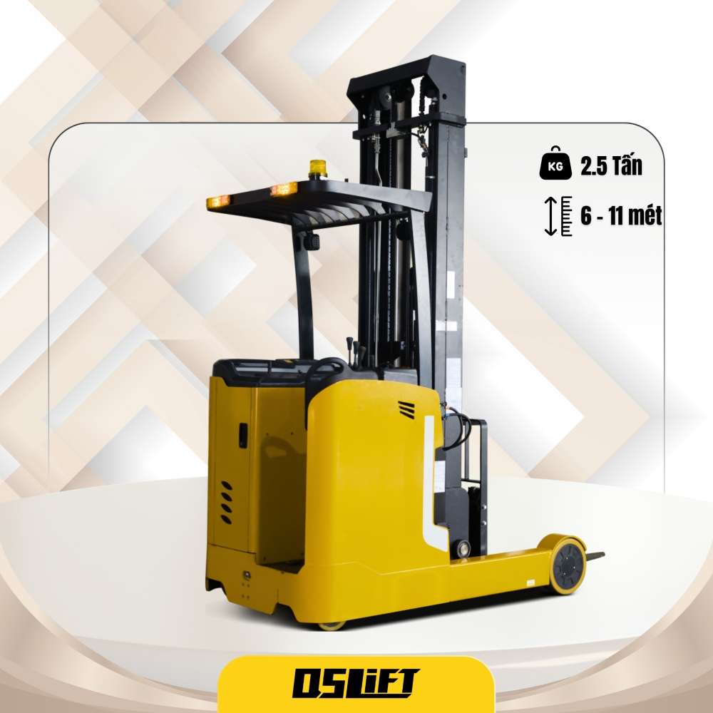 Xe nâng điện đứng lái Reach Truck 2.5 Tấn | Dùng cho lối đi hẹp