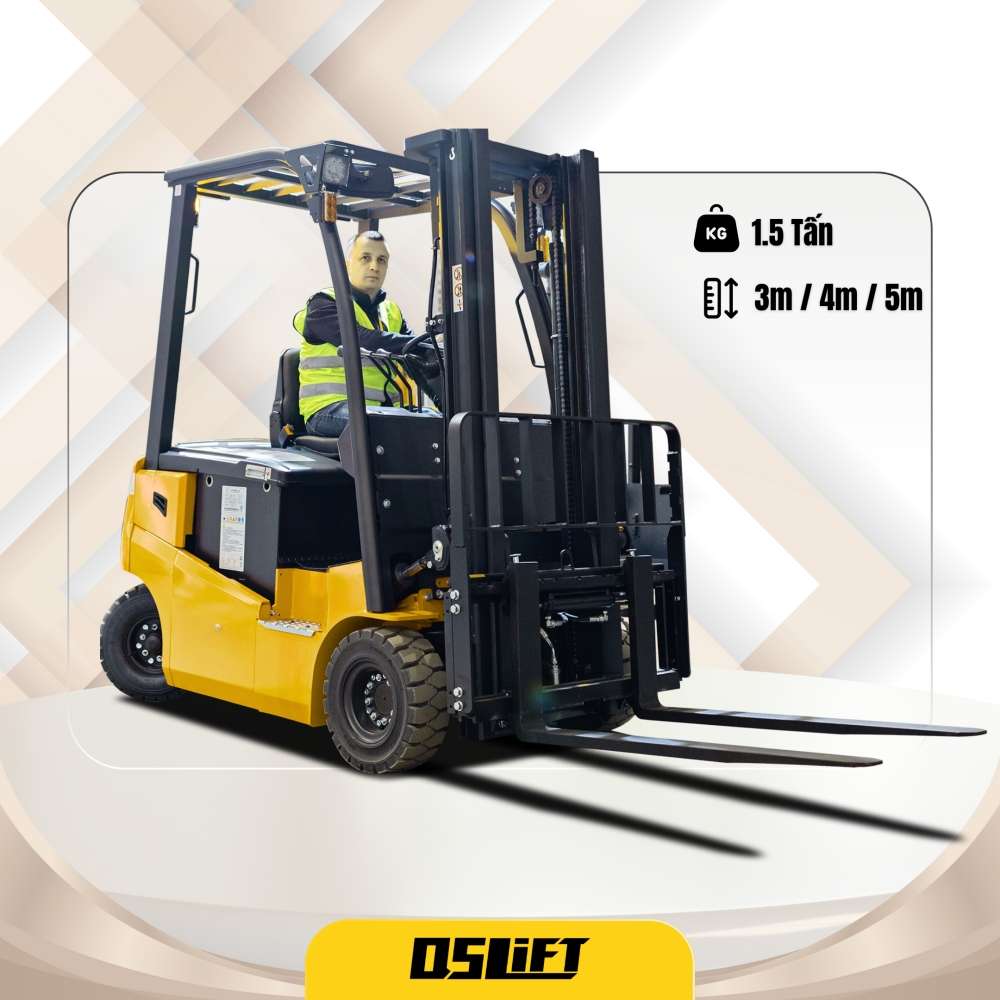 Mua Xe Nâng Điện Ngồi Lái 1.5 Tấn | Full Option - Lithium Sạc Nhanh