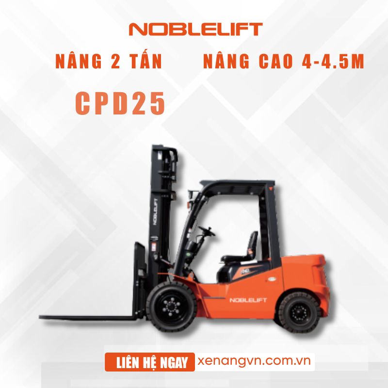 Xe nâng điện ngồi lái 2.5 tấn CPD25 Noblelift