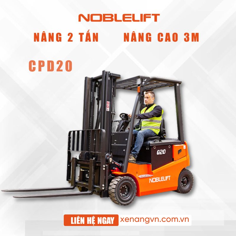 Xe nâng điện ngồi lái 2 tấn CPD20 Noblelift