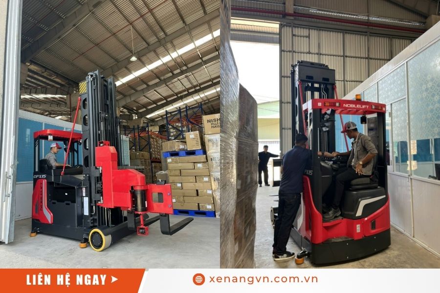 Xe nâng Reach Truck kho hẹp 1.5 tấn OPX15 Noblelift