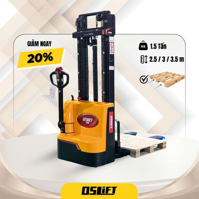 Xe nâng điện Stacker 1.5 Tấn đi bộ lái QES15E
