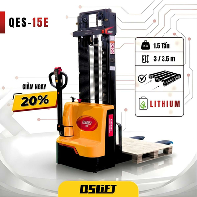 Xe nâng điện Stacker 1.5 Tấn đi bộ lái QES15E