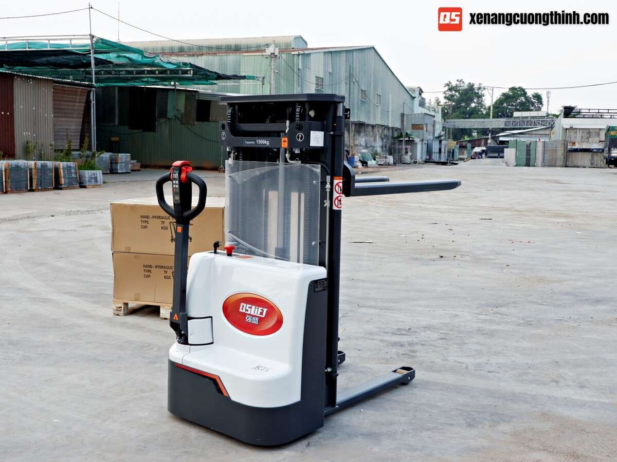 Xe nâng điện Stacker 1.5 Tấn | Đi bộ lái