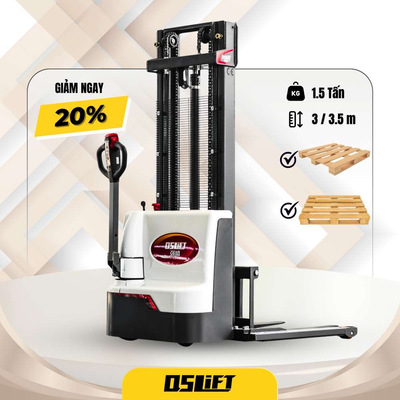 Xe Nâng Điện Stacker Chân Rộng 1.5 Tấn - Straddle Leg
