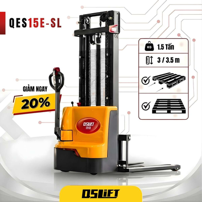 Xe Nâng Điện Stacker Chân Rộng 1.5 Tấn - Straddle Leg