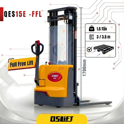 Xe Nâng Điện Stacker Full Free Lift - 1.5 Tấn