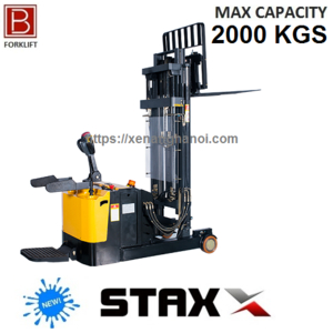 Xe nâng điện đứng lái nâng cap 1m6-5m Model MRS20D tải nâng 2000Kg